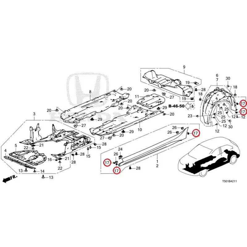 [NEW] JDM HONDA CIVIC FL4 2023 Side Sill Garnish/Under Cover GENUINE OEM - Image 26