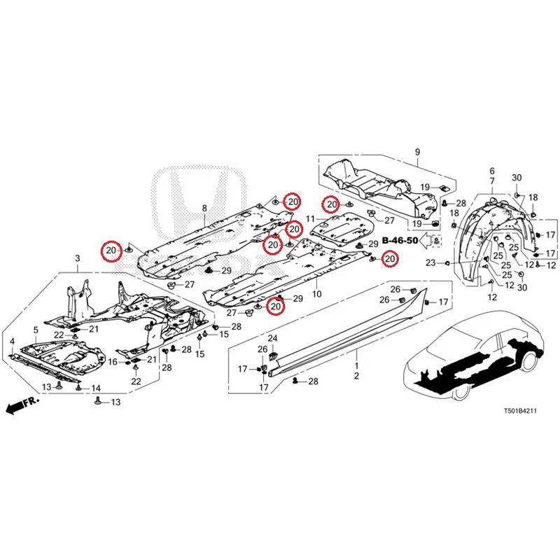 [NEW] JDM HONDA CIVIC FL4 2023 Side Sill Garnish/Under Cover GENUINE OEM - Image 29