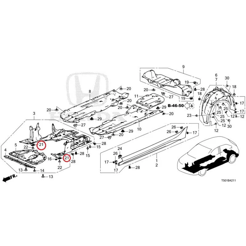 [NEW] JDM HONDA CIVIC FL4 2023 Side Sill Garnish/Under Cover GENUINE OEM - Image 30
