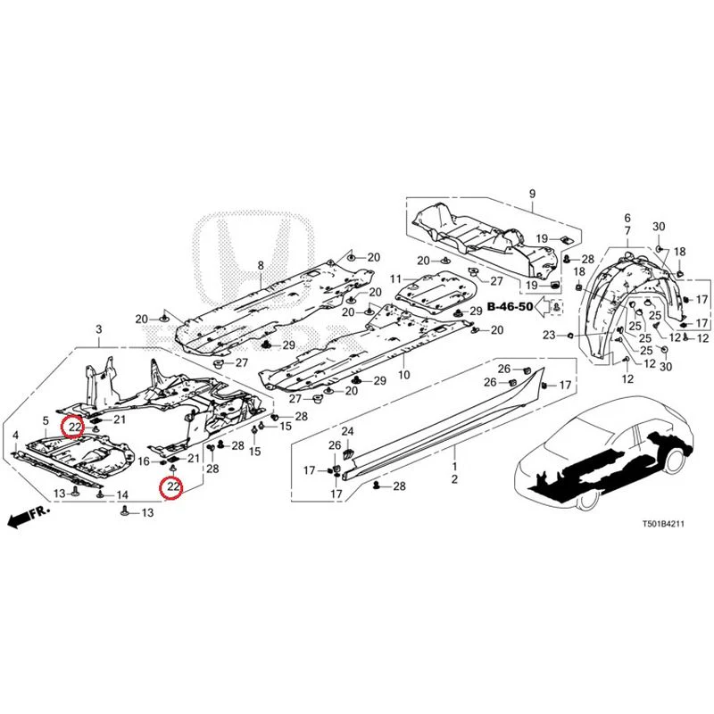 [NEW] JDM HONDA CIVIC FL4 2023 Side Sill Garnish/Under Cover GENUINE OEM - Image 31