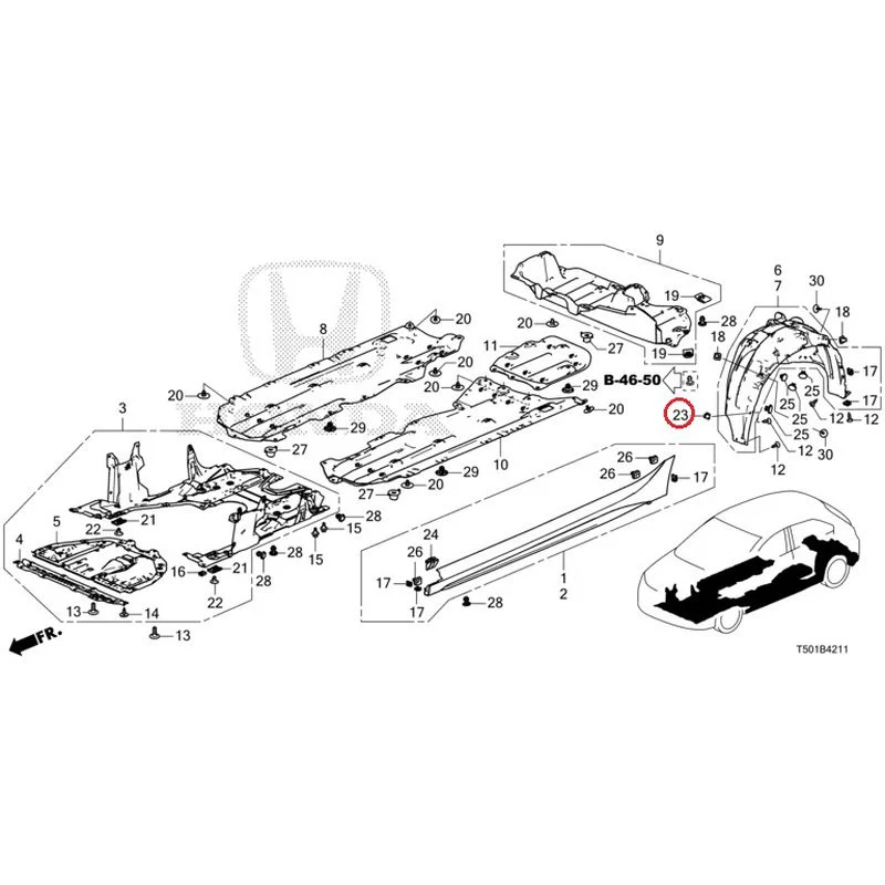 [NEW] JDM HONDA CIVIC FL4 2023 Side Sill Garnish/Under Cover GENUINE OEM - Image 32