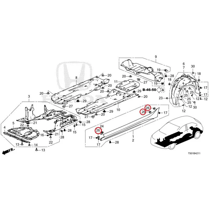 [NEW] JDM HONDA CIVIC FL4 2023 Side Sill Garnish/Under Cover GENUINE OEM - Image 35