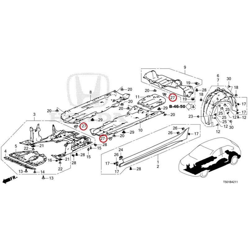 [NEW] JDM HONDA CIVIC FL4 2023 Side Sill Garnish/Under Cover GENUINE OEM - Image 36