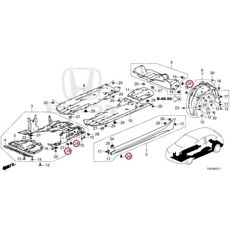 [NEW] JDM HONDA CIVIC FL4 2023 Side Sill Garnish/Under Cover GENUINE OEM - Image 37