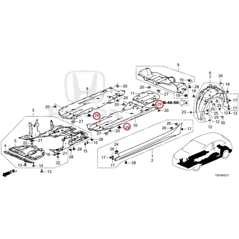 [NEW] JDM HONDA CIVIC FL4 2023 Side Sill Garnish/Under Cover GENUINE OEM - Image 38
