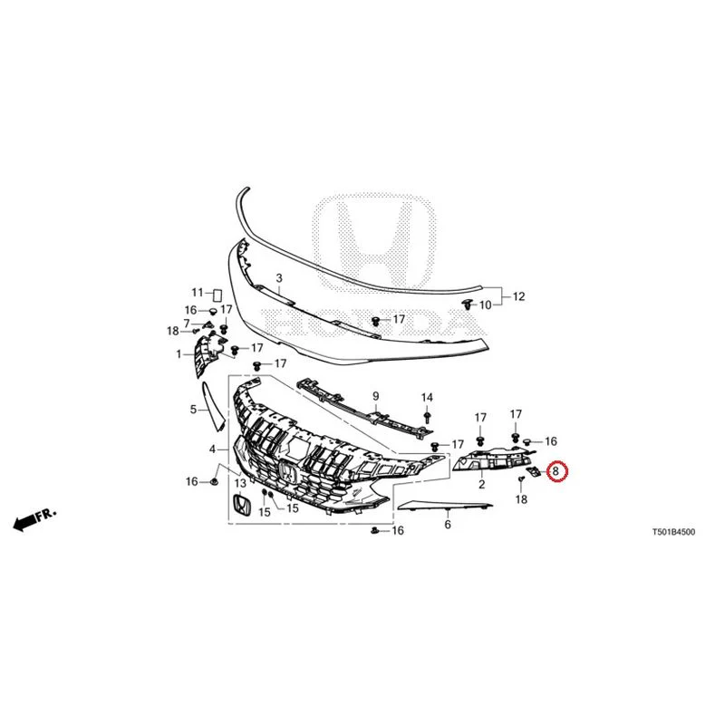 [NEW] JDM HONDA CIVIC FL4 2023 Front Grill GENUINE OEM - Image 13
