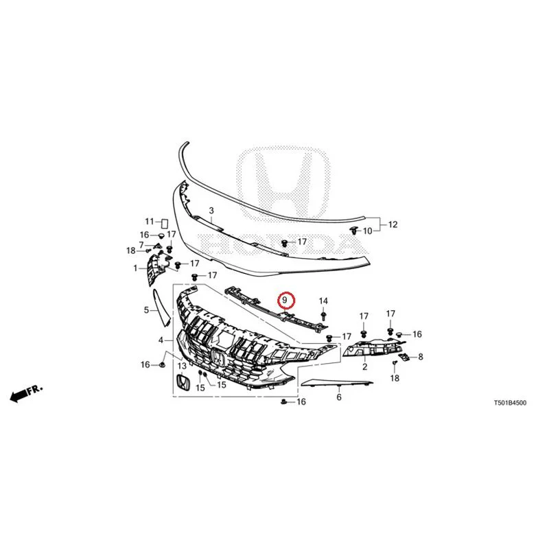 [NEW] JDM HONDA CIVIC FL4 2023 Front Grill GENUINE OEM - Image 14