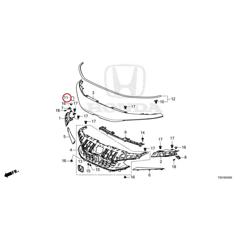[NEW] JDM HONDA CIVIC FL4 2023 Front Grill GENUINE OEM - Image 16