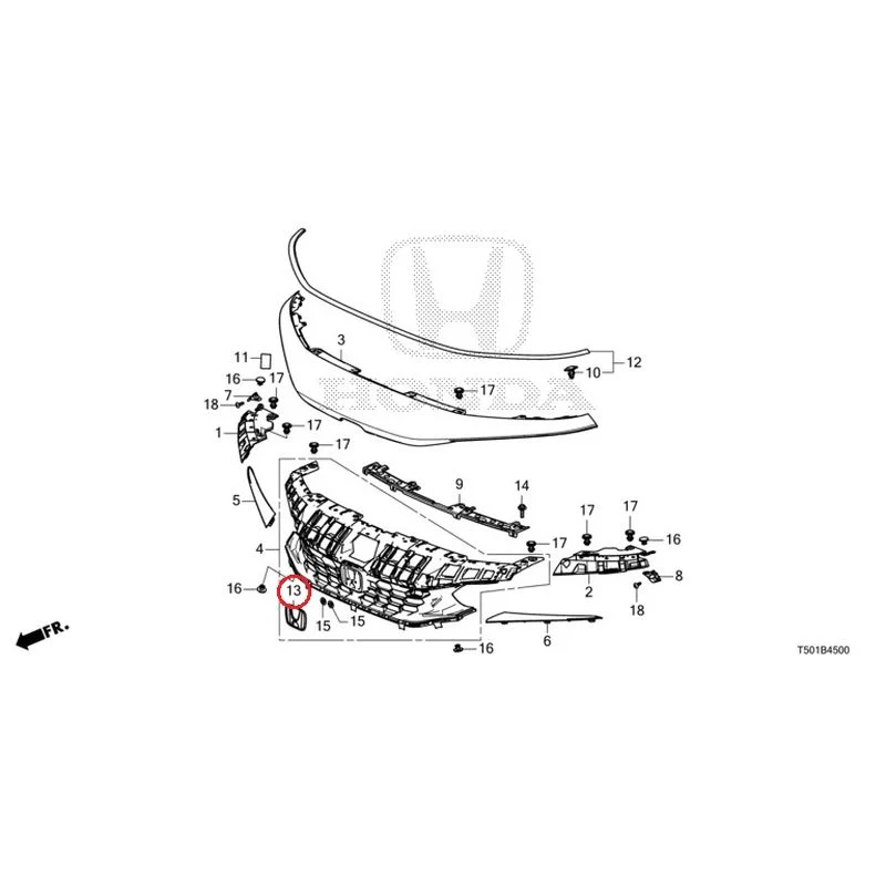 [NEW] JDM HONDA CIVIC FL4 2023 Front Grill GENUINE OEM - Image 18