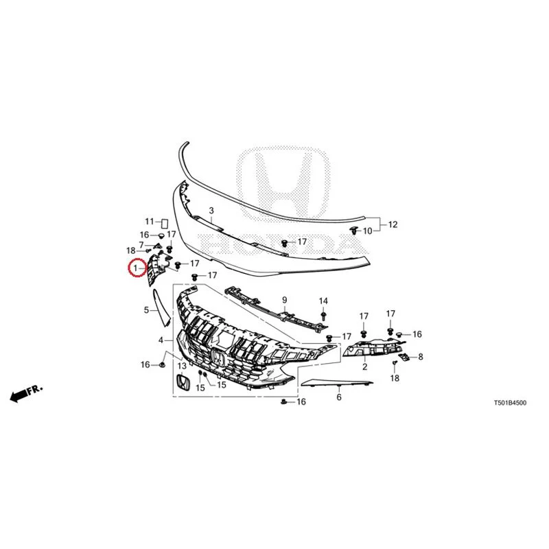 [NEW] JDM HONDA CIVIC FL4 2023 Front Grill GENUINE OEM - Image 2