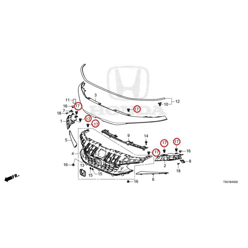 [NEW] JDM HONDA CIVIC FL4 2023 Front Grill GENUINE OEM - Image 22