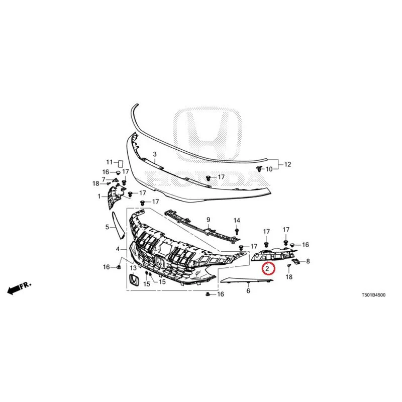 [NEW] JDM HONDA CIVIC FL4 2023 Front Grill GENUINE OEM - Image 3