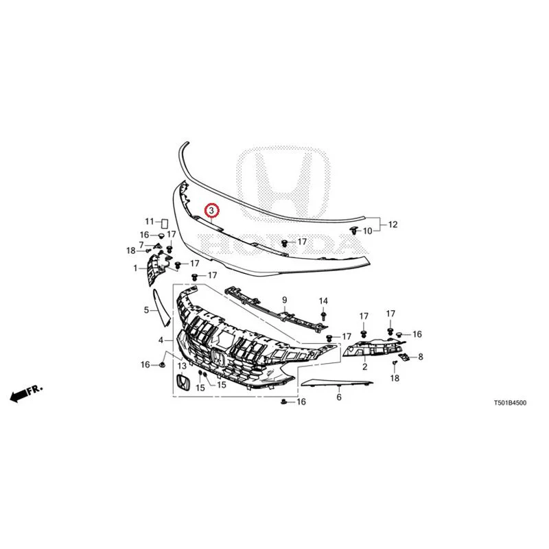 [NEW] JDM HONDA CIVIC FL4 2023 Front Grill GENUINE OEM - Image 6