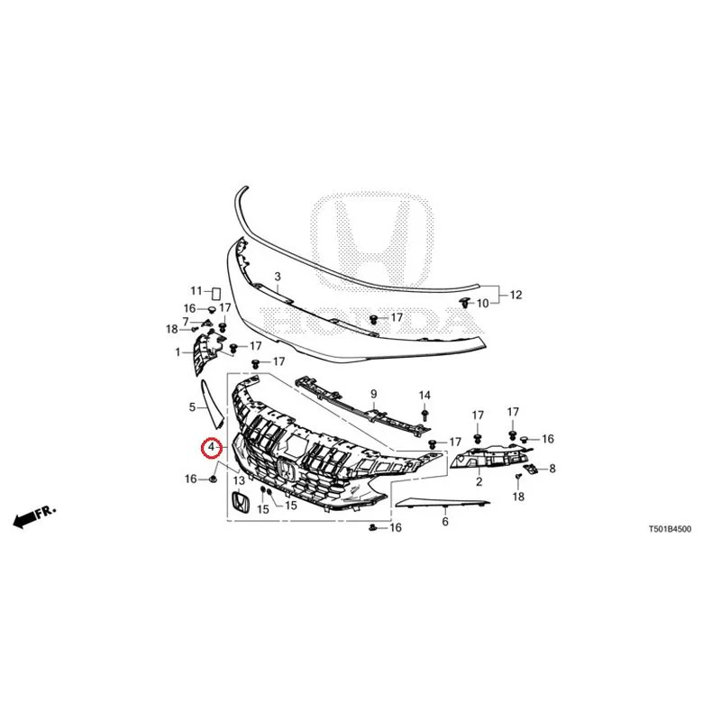 [NEW] JDM HONDA CIVIC FL4 2023 Front Grill GENUINE OEM - Image 9