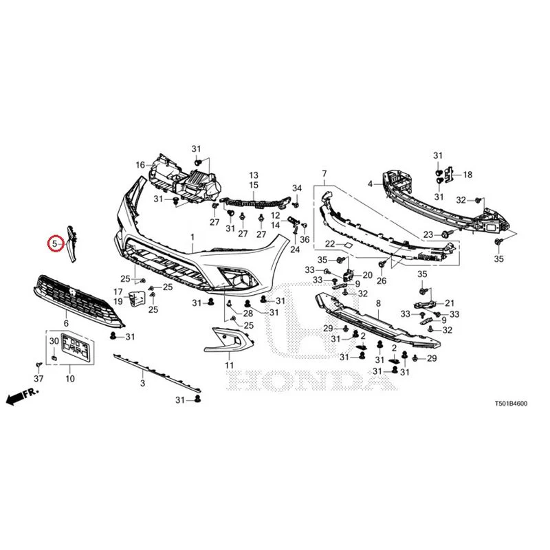 [NEW] JDM HONDA CIVIC FL4 2023 Front Bumper GENUINE OEM - Image 10