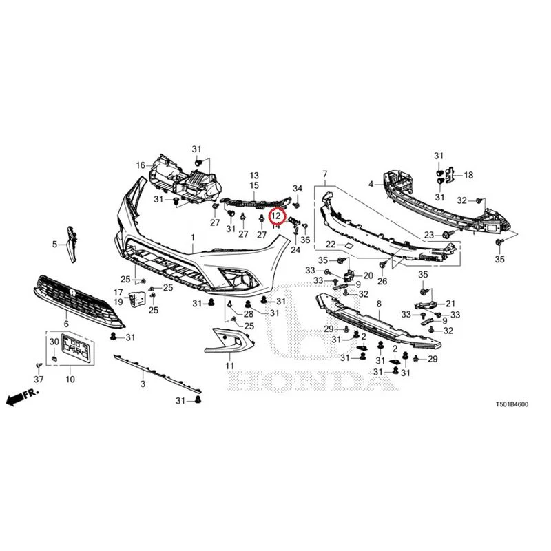 [NEW] JDM HONDA CIVIC FL4 2023 Front Bumper GENUINE OEM - Image 17