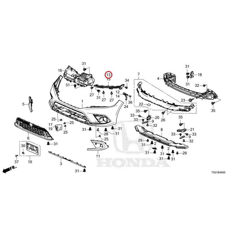 [NEW] JDM HONDA CIVIC FL4 2023 Front Bumper GENUINE OEM - Image 18