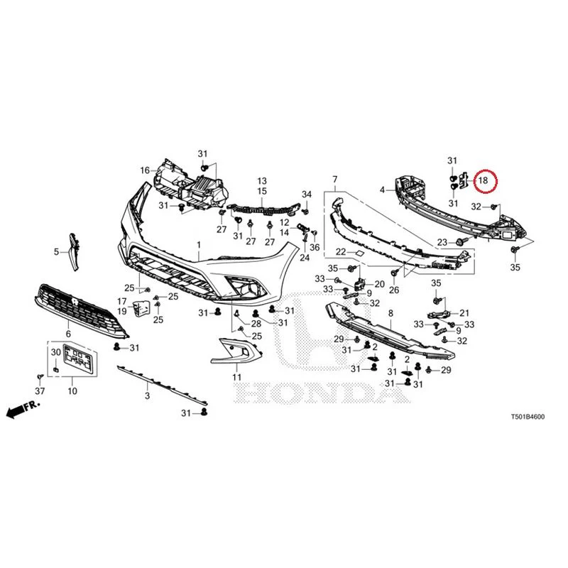 [NEW] JDM HONDA CIVIC FL4 2023 Front Bumper GENUINE OEM - Image 23