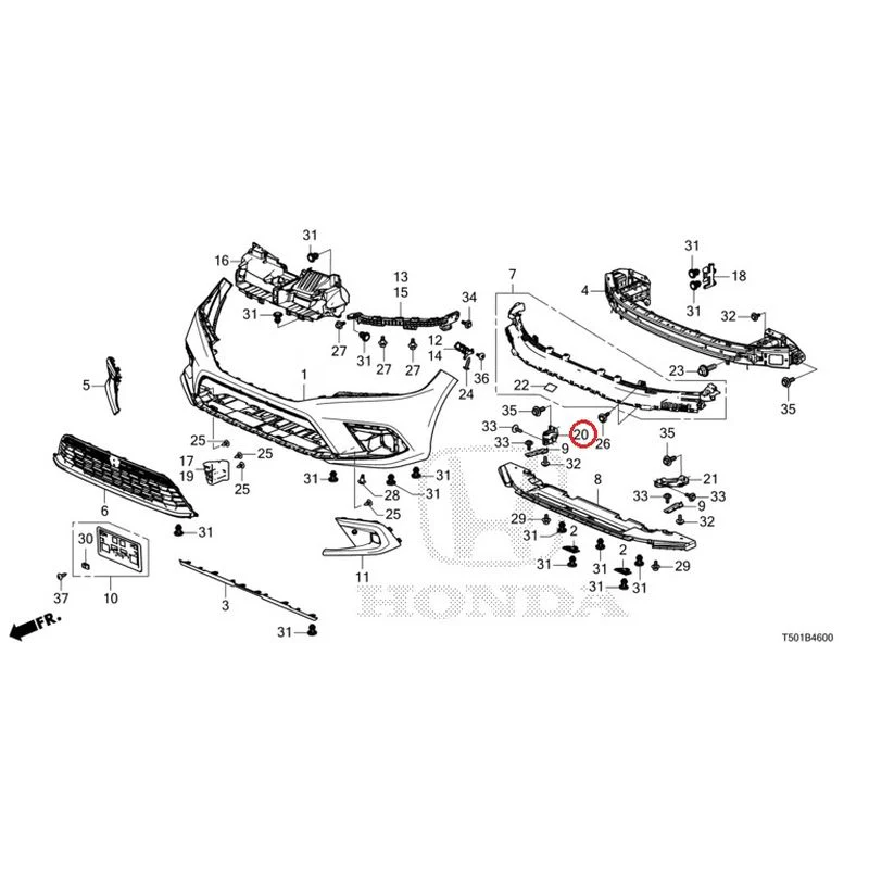 [NEW] JDM HONDA CIVIC FL4 2023 Front Bumper GENUINE OEM - Image 25