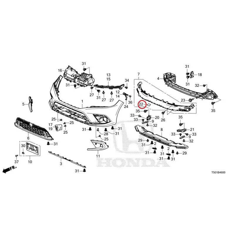 [NEW] JDM HONDA CIVIC FL4 2023 Front Bumper GENUINE OEM - Image 27