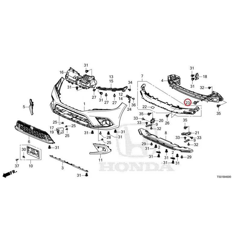 [NEW] JDM HONDA CIVIC FL4 2023 Front Bumper GENUINE OEM - Image 28