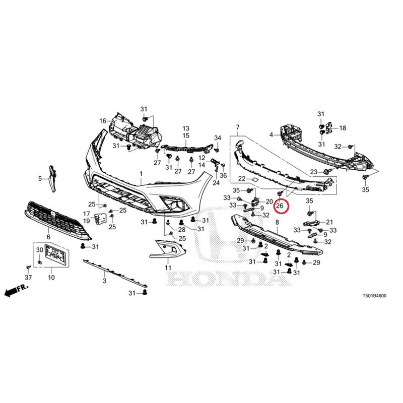 [NEW] JDM HONDA CIVIC FL4 2023 Front Bumper GENUINE OEM - Image 31