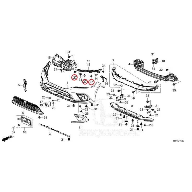 [NEW] JDM HONDA CIVIC FL4 2023 Front Bumper GENUINE OEM - Image 32