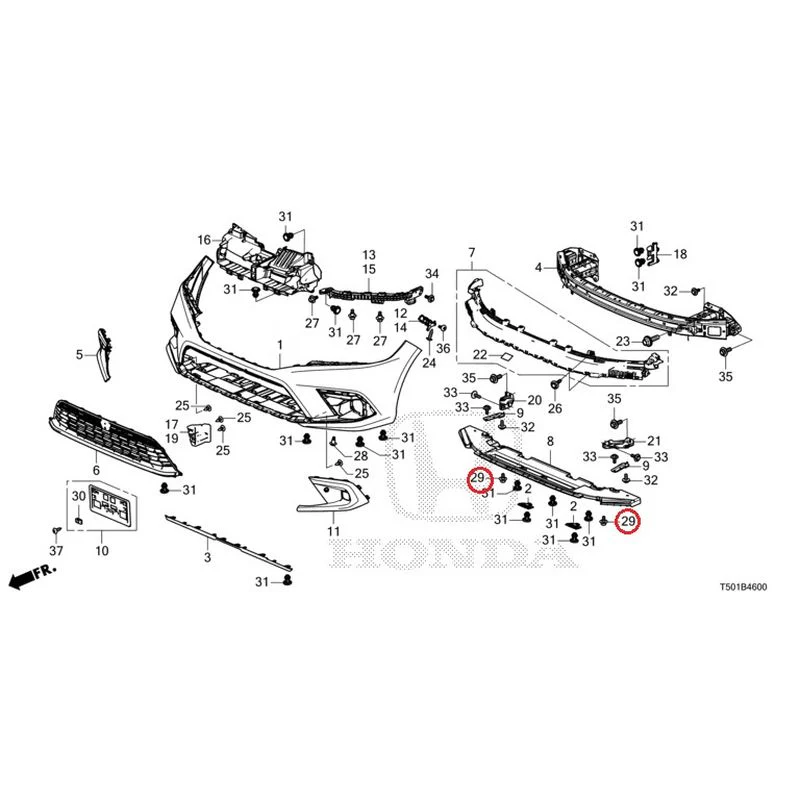 [NEW] JDM HONDA CIVIC FL4 2023 Front Bumper GENUINE OEM - Image 34