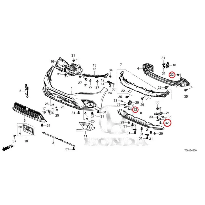 [NEW] JDM HONDA CIVIC FL4 2023 Front Bumper GENUINE OEM - Image 37