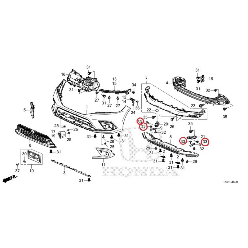 [NEW] JDM HONDA CIVIC FL4 2023 Front Bumper GENUINE OEM - Image 38