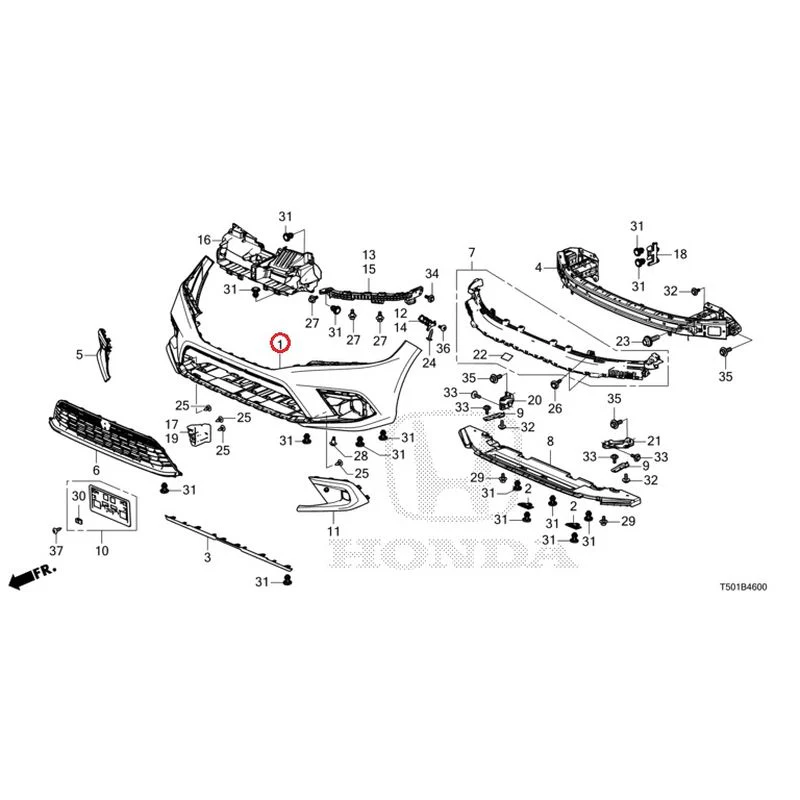 [NEW] JDM HONDA CIVIC FL4 2023 Front Bumper GENUINE OEM - Image 4