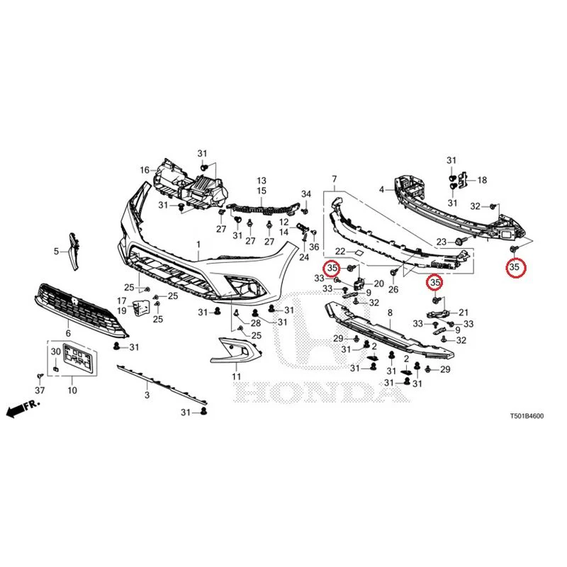 [NEW] JDM HONDA CIVIC FL4 2023 Front Bumper GENUINE OEM - Image 40