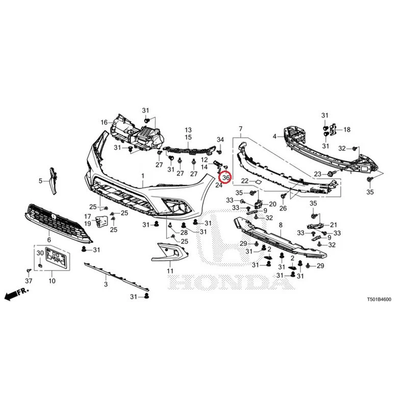 [NEW] JDM HONDA CIVIC FL4 2023 Front Bumper GENUINE OEM - Image 41