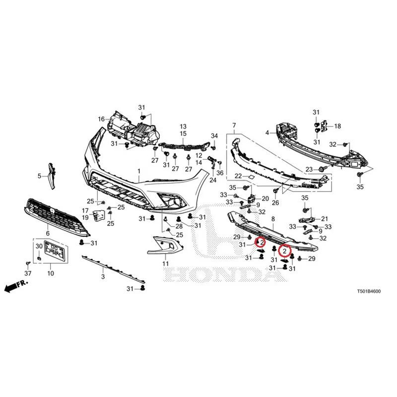 [NEW] JDM HONDA CIVIC FL4 2023 Front Bumper GENUINE OEM - Image 7