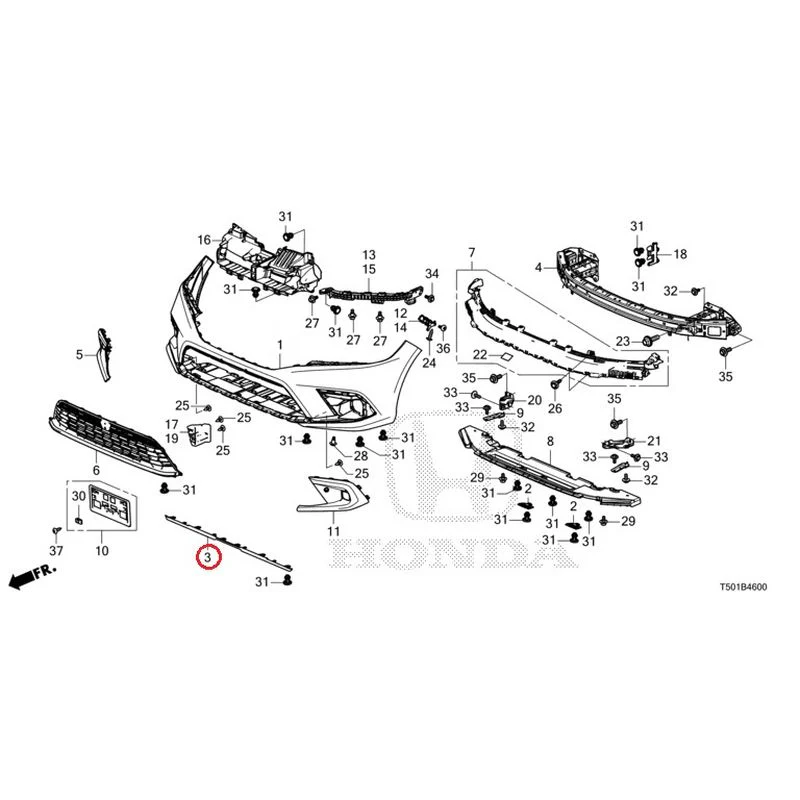 [NEW] JDM HONDA CIVIC FL4 2023 Front Bumper GENUINE OEM - Image 8