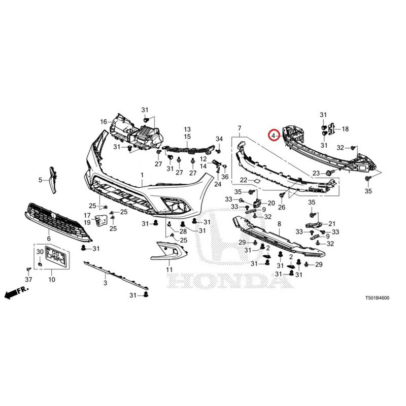 [NEW] JDM HONDA CIVIC FL4 2023 Front Bumper GENUINE OEM - Image 9