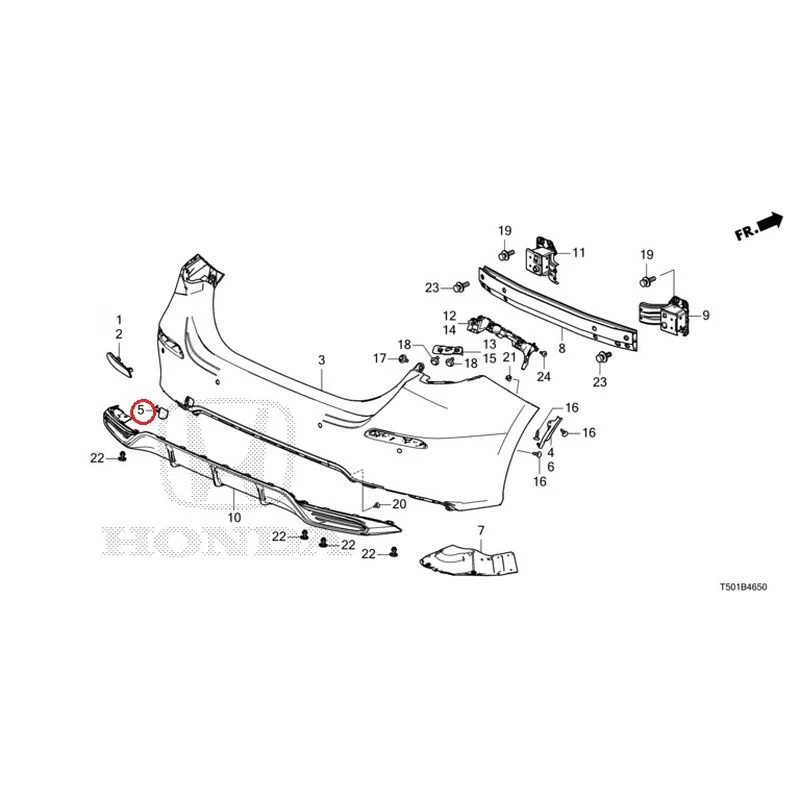 [NEW] JDM HONDA CIVIC FL4 2023 Rear Bumper GENUINE OEM - Image 13
