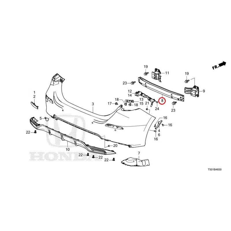 [NEW] JDM HONDA CIVIC FL4 2023 Rear Bumper GENUINE OEM - Image 17