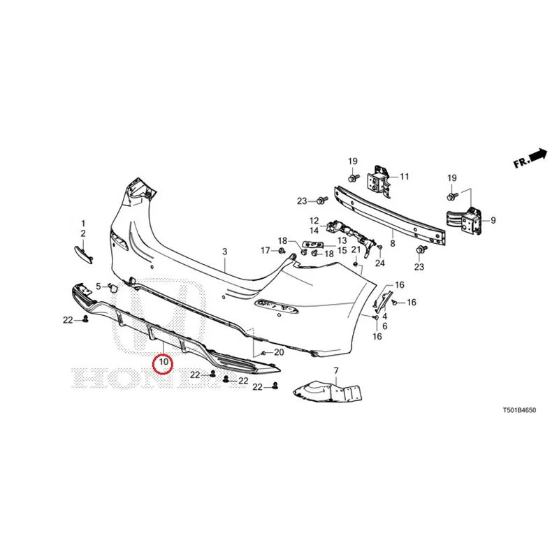 [NEW] JDM HONDA CIVIC FL4 2023 Rear Bumper GENUINE OEM - Image 19