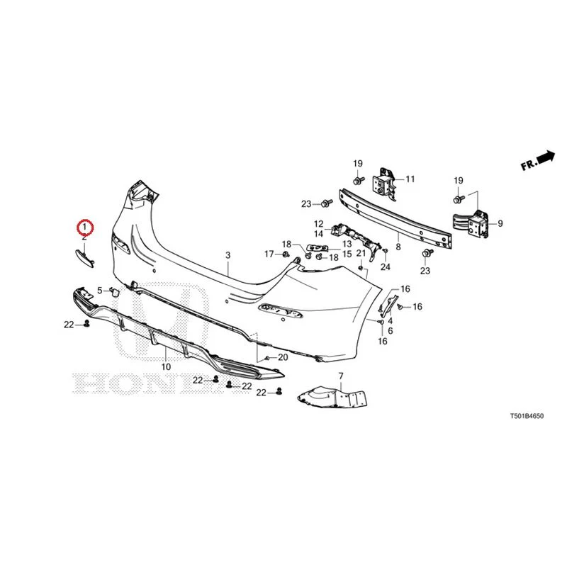 [NEW] JDM HONDA CIVIC FL4 2023 Rear Bumper GENUINE OEM - Image 2