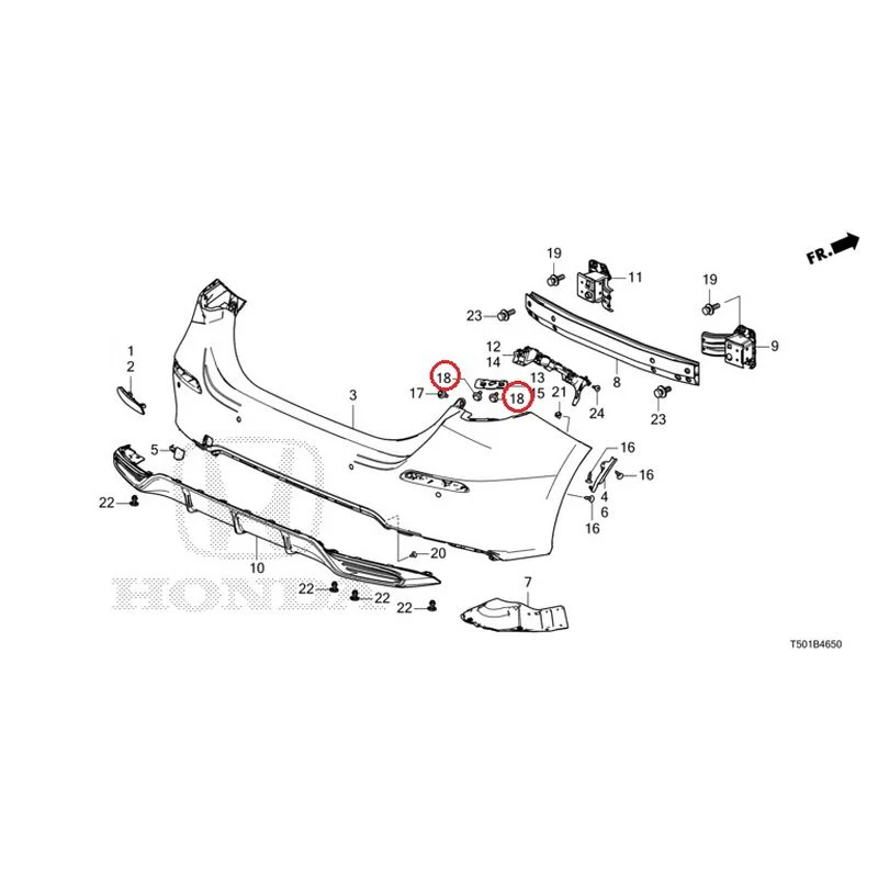 [NEW] JDM HONDA CIVIC FL4 2023 Rear Bumper GENUINE OEM - Image 27
