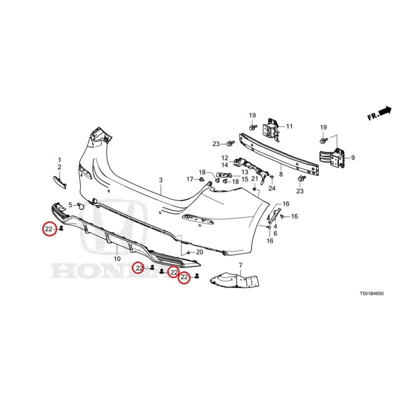 [NEW] JDM HONDA CIVIC FL4 2023 Rear Bumper GENUINE OEM - Image 31
