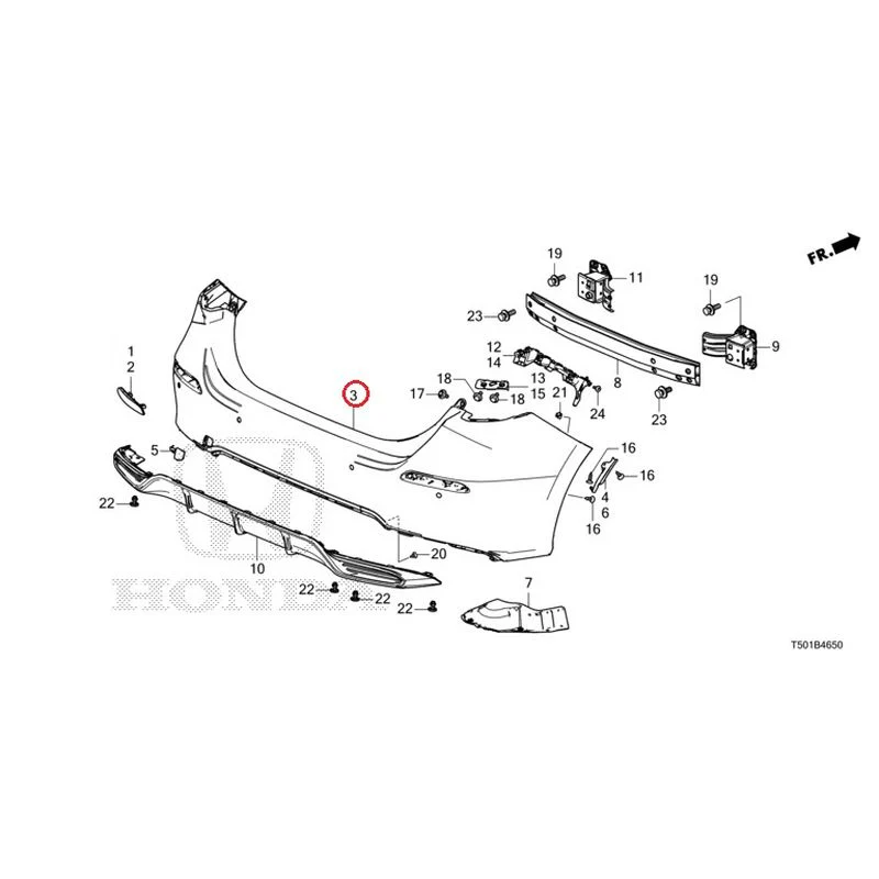 [NEW] JDM HONDA CIVIC FL4 2023 Rear Bumper GENUINE OEM - Image 8