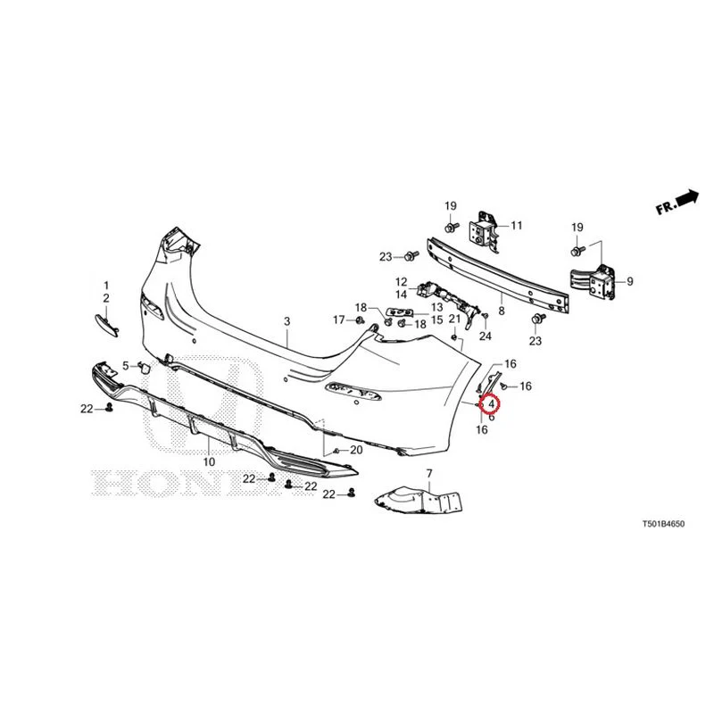 [NEW] JDM HONDA CIVIC FL4 2023 Rear Bumper GENUINE OEM - Image 9