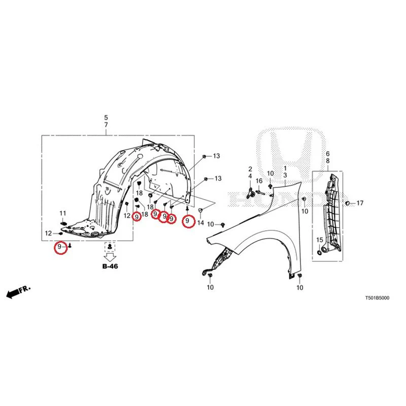 [NEW] JDM HONDA CIVIC FL4 2023 Front Fenders GENUINE OEM - Image 10