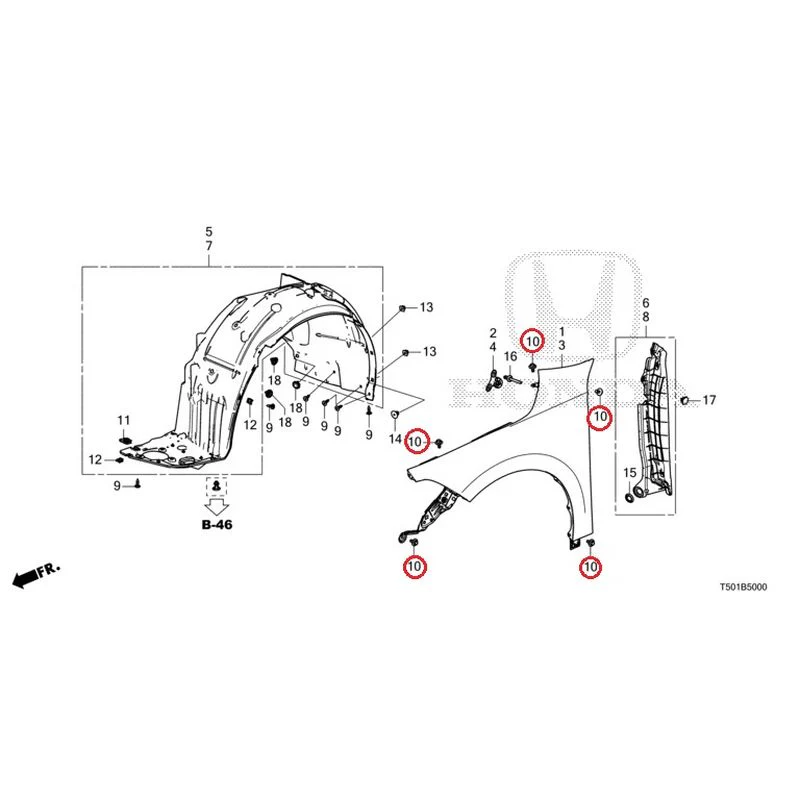 [NEW] JDM HONDA CIVIC FL4 2023 Front Fenders GENUINE OEM - Image 11