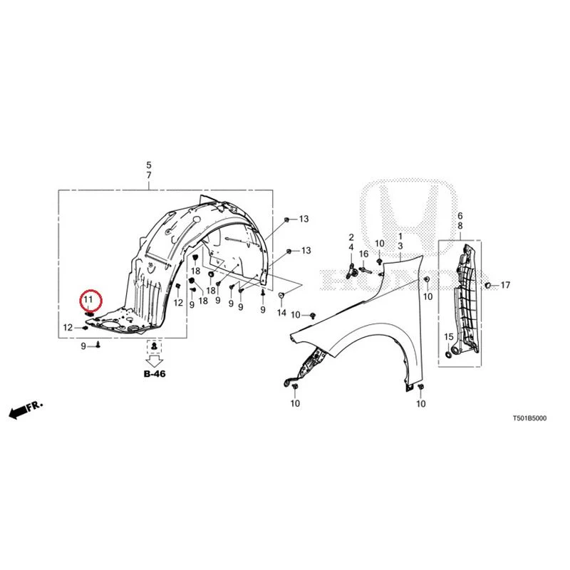 [NEW] JDM HONDA CIVIC FL4 2023 Front Fenders GENUINE OEM - Image 12