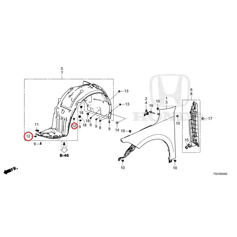 [NEW] JDM HONDA CIVIC FL4 2023 Front Fenders GENUINE OEM - Image 13