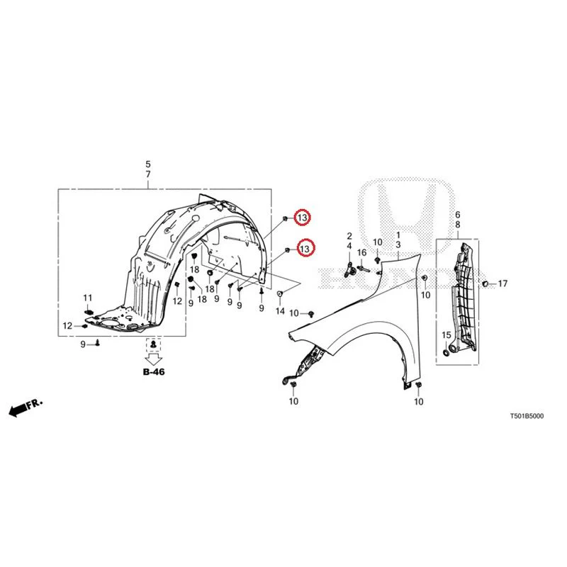 [NEW] JDM HONDA CIVIC FL4 2023 Front Fenders GENUINE OEM - Image 14