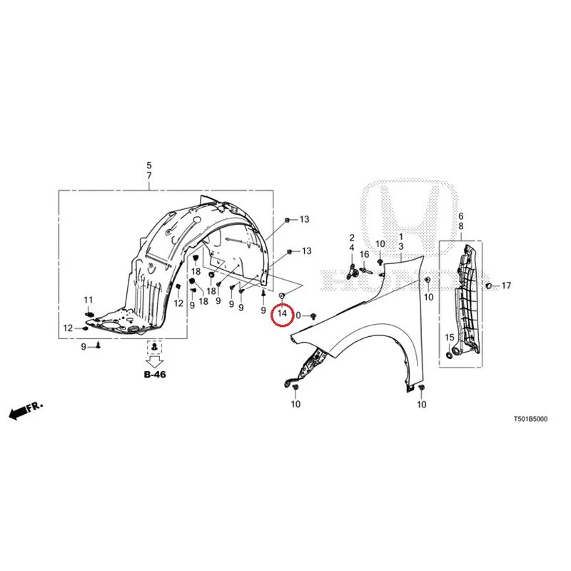 [NEW] JDM HONDA CIVIC FL4 2023 Front Fenders GENUINE OEM - Image 15